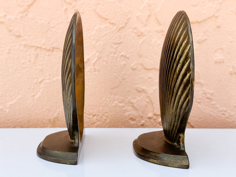Pair of Brass Shell Bookends