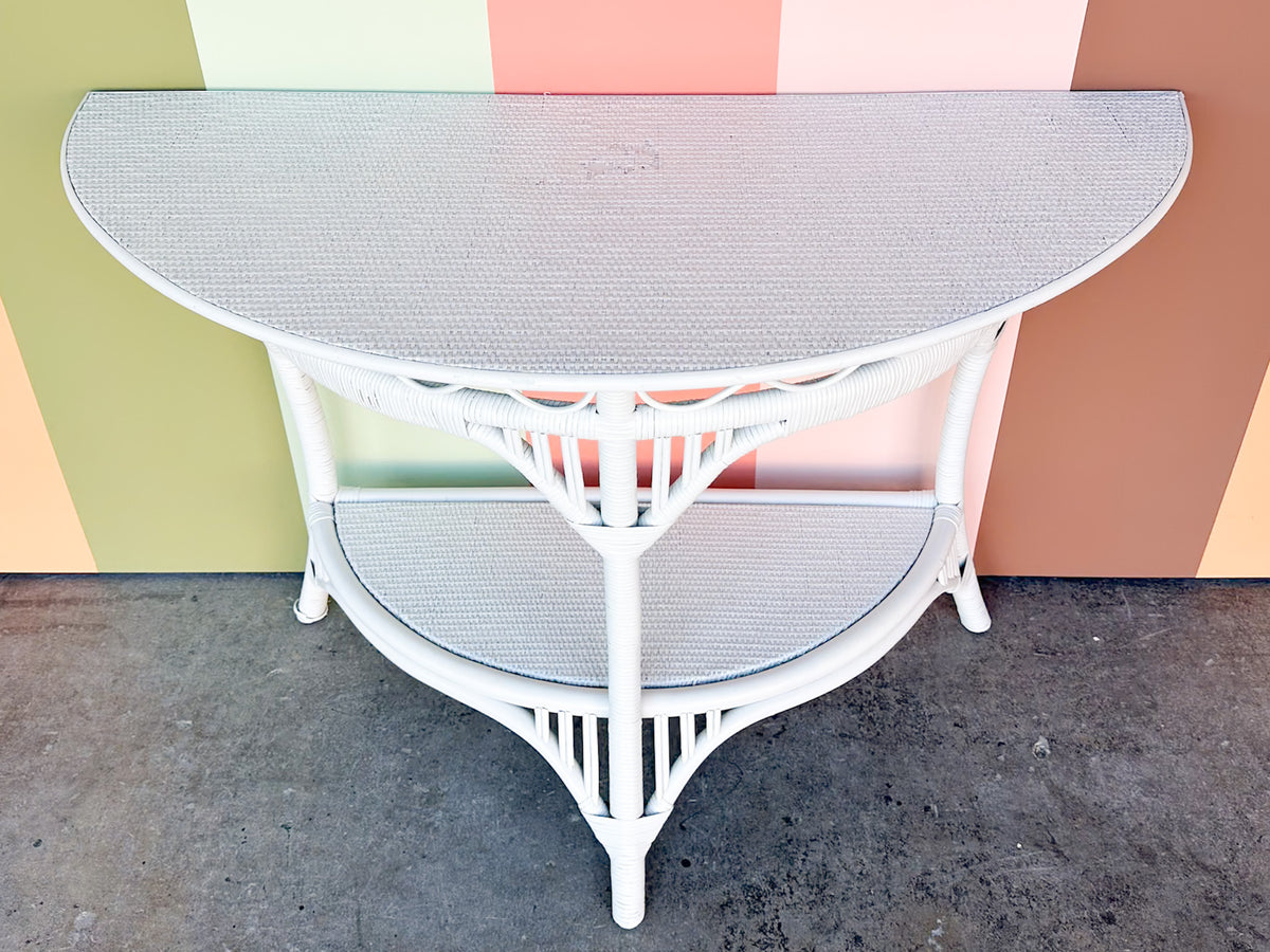 Wicker Chic Demilune