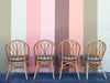 Set of Six Old Florida Rattan Dining Chairs