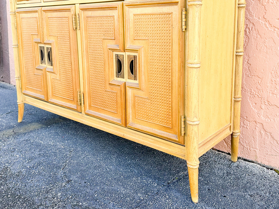 Faux Bamboo China Cabinet