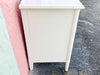 Yellow and White Faux Bamboo and Rattan Dresser