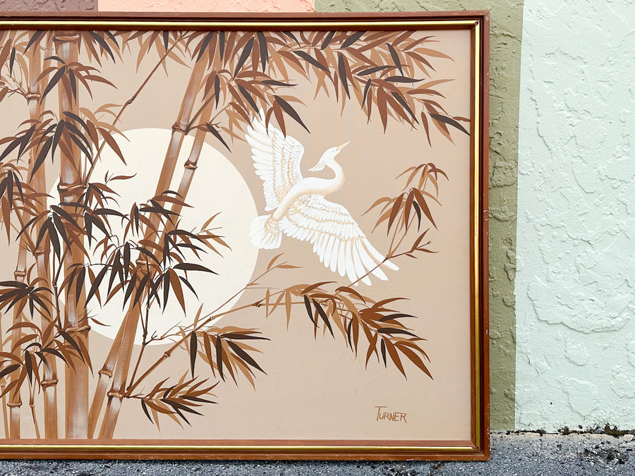 Flying Heron Original Art Signed Turner