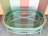 Seafoam Green Ficks Reed Rattan Coffee Table