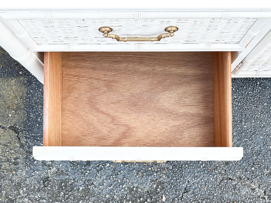 Faux Bamboo and Rattan Dresser
