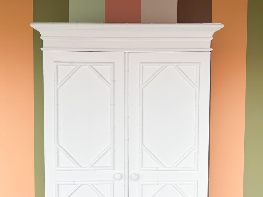 Newly Painted Lane Furniture Faux Bamboo Cabinet
