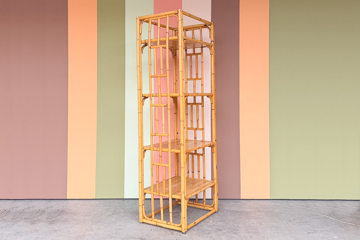 Old Florida Rattan Etagere