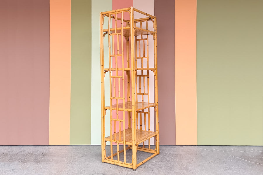 Old Florida Rattan Etagere