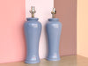 Pair of Stormy Ocean Blue Lamps