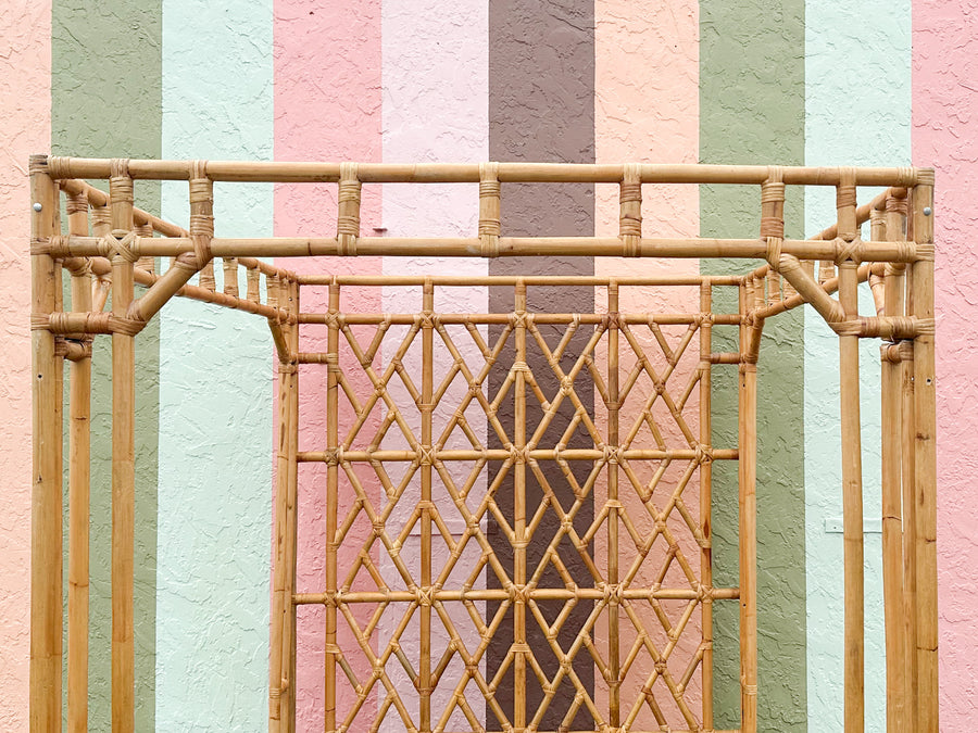 Fab Rattan Chippendale Queen Canopy Bed