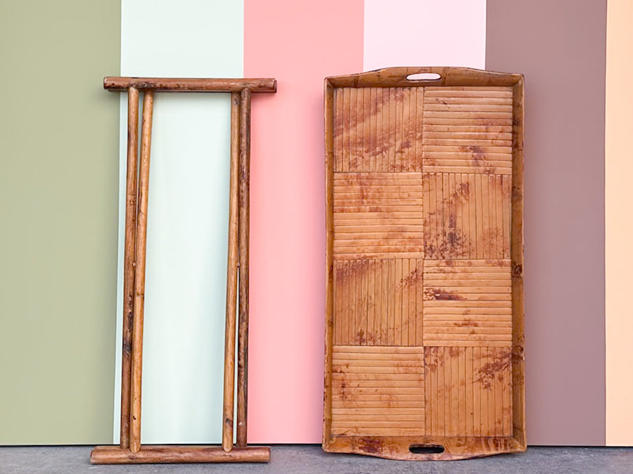 Tortoiseshell Rattan Folding Bar