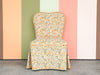 Happy Yellow Floral Upholstered Sweetheart Chair