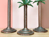 Trio of Palm Tree Candlesticks