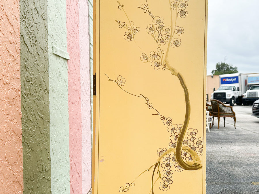 Yellow and Green Chinoiserie Screen