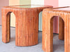 Pair of Island Style Bamboo Side Tables