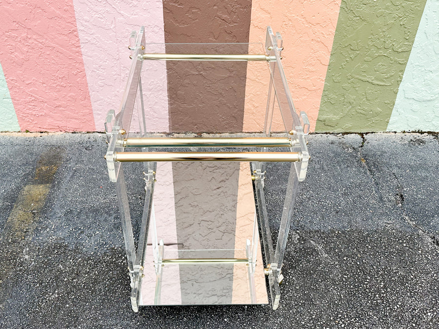 Glam Lucite Bar Cart