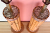 Pair of Old Florida Bamboo Lamps