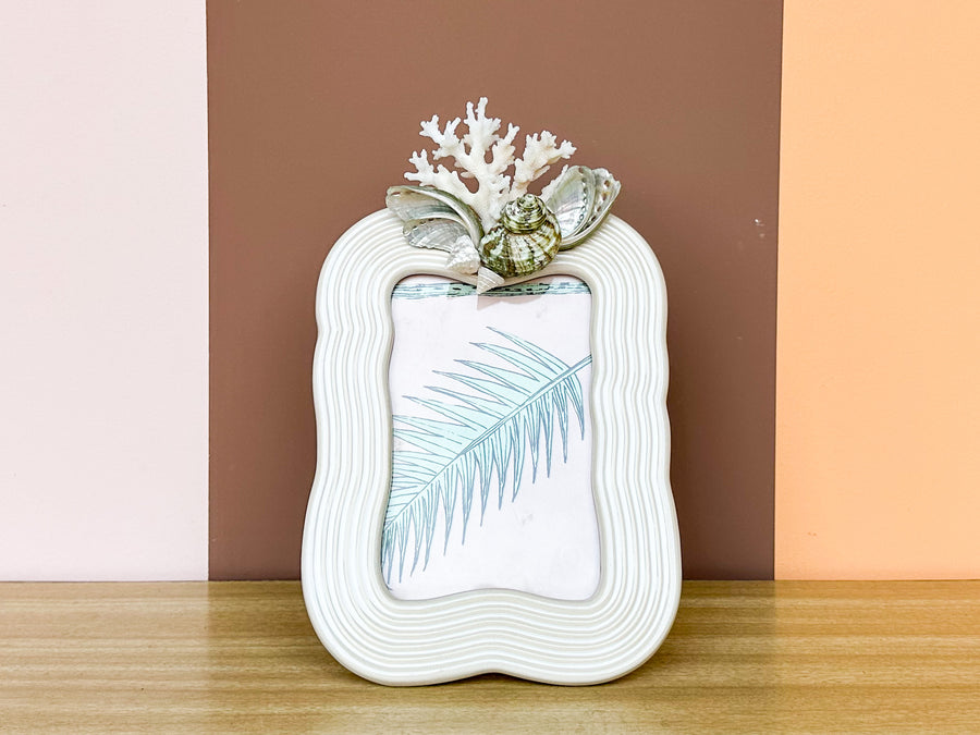Green Abalone and Coral Frame