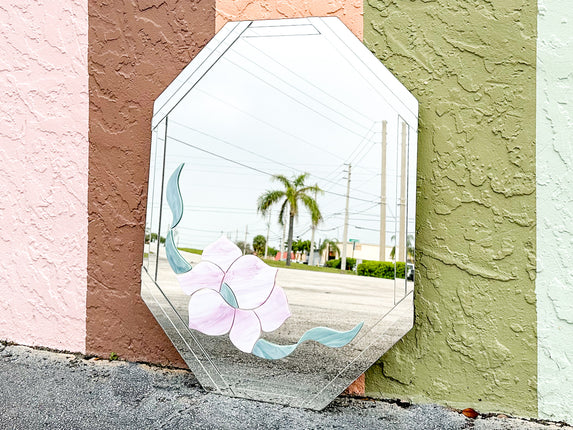 Art Deco Style Flower Mirror