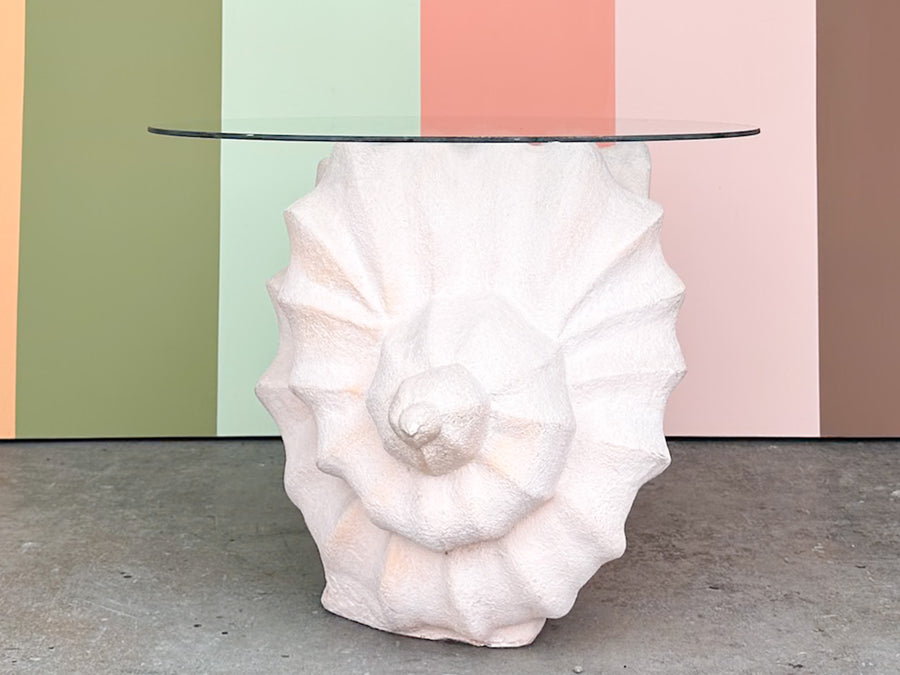 Plaster Conch Shell Coffee Table