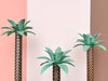 Trio of Palm Tree Candlesticks