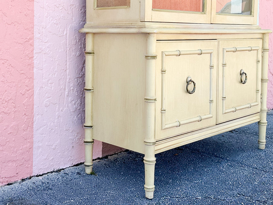 Faux Bamboo and Fretwork Cabinet