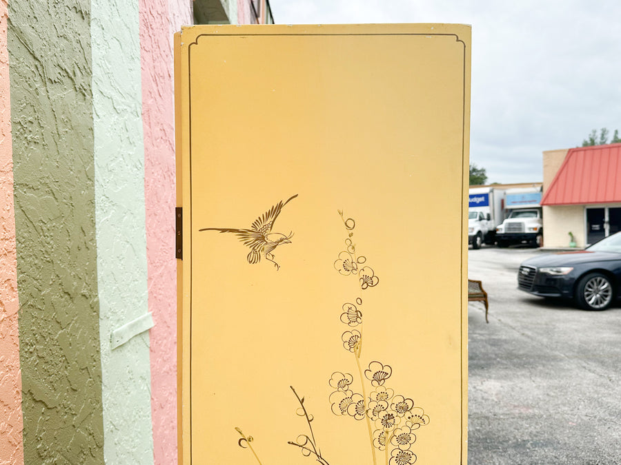 Yellow and Green Chinoiserie Screen