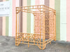 Fab Rattan Chippendale Queen Canopy Bed