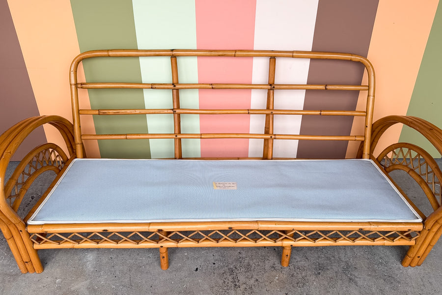 Old Florida Rattan Sofa