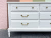 Newly Painted White Faux Bamboo Dresser