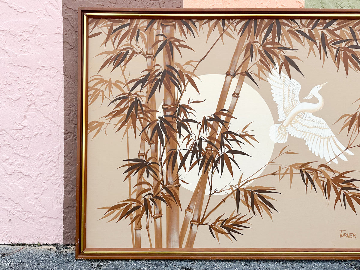 Flying Heron Original Art Signed Turner
