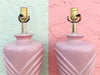 Pair of Pretty in Pink Art Deco Lamps