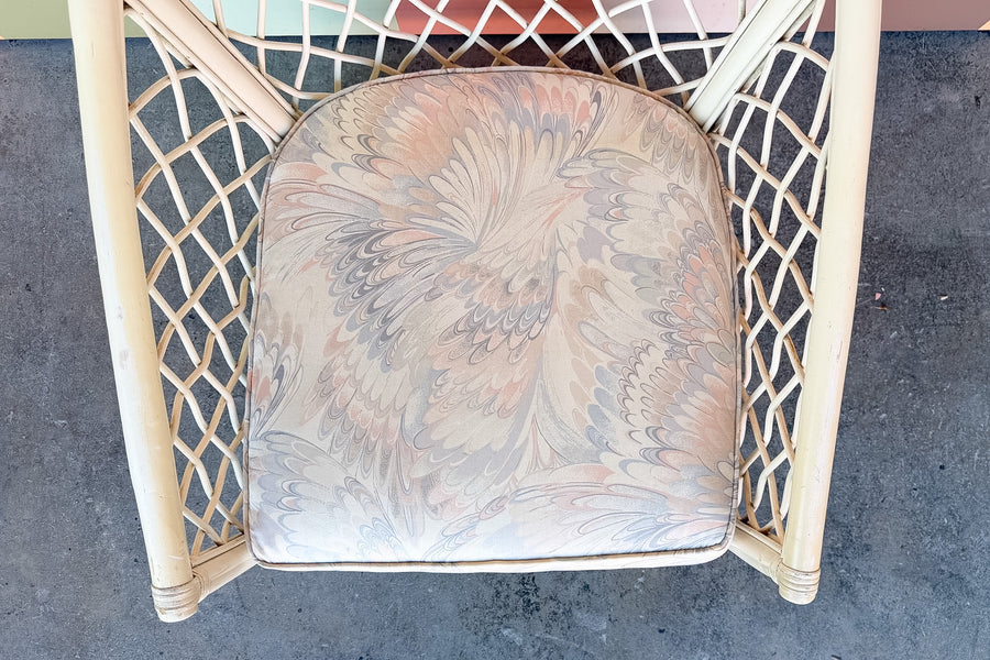 Ficks Reed Rattan Lattice Lounge Chair