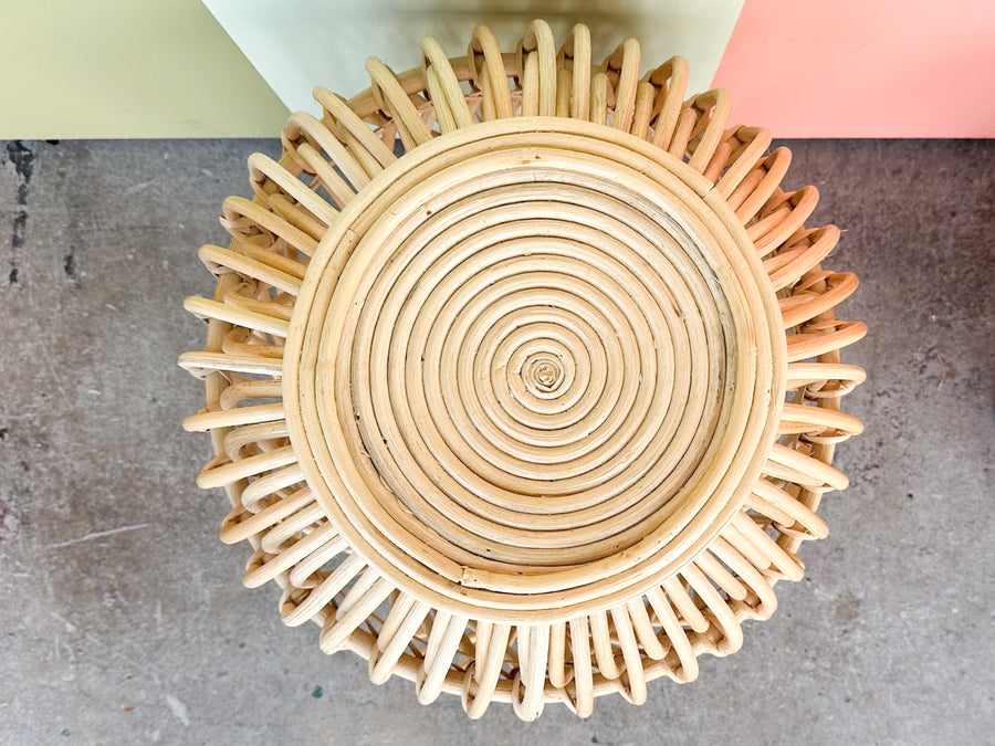 Pair of Cute Rattan Drinks Tables