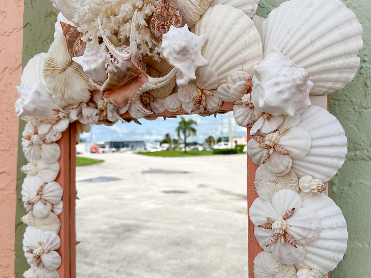 Coral Shell Chic Mirror