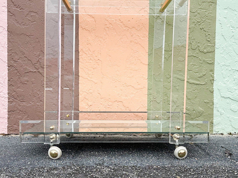 Glam Lucite Bar Cart
