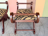 Pair of Regency Style Mahogany X Benches