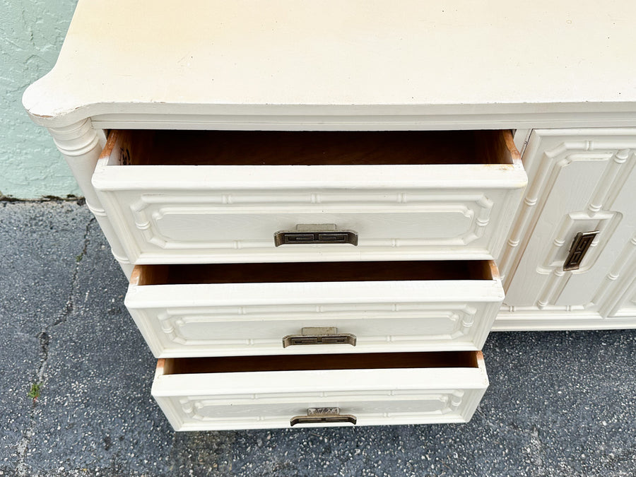 Greek Key and Faux Bamboo Dresser