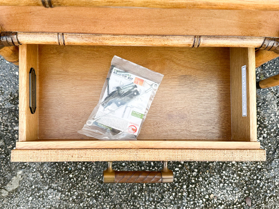 Pair of Modern Island Chic Nightstands