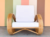 Old Florida Style Rattan Lounge Chair