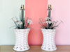 Pair of Sweet Floral Basket Lamps