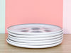 Set of Six Stormy Gray and White French Oyster Plates