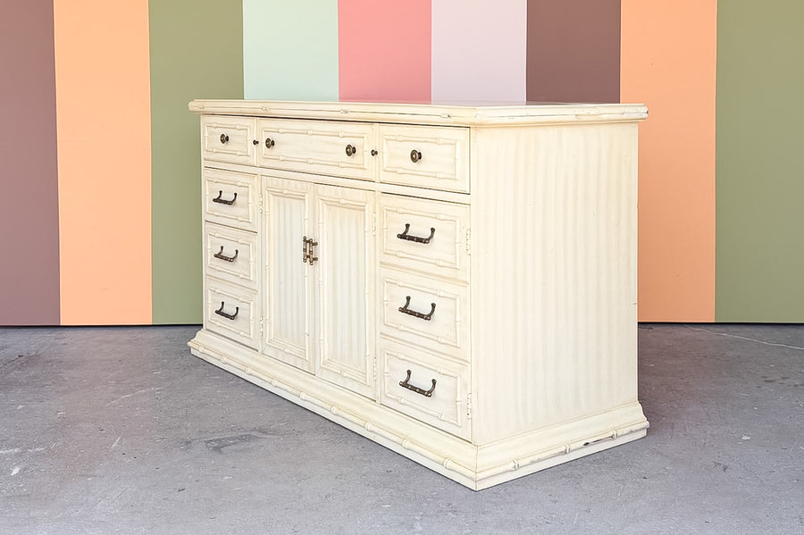 Thomasville Faux Bamboo Flip Top Server