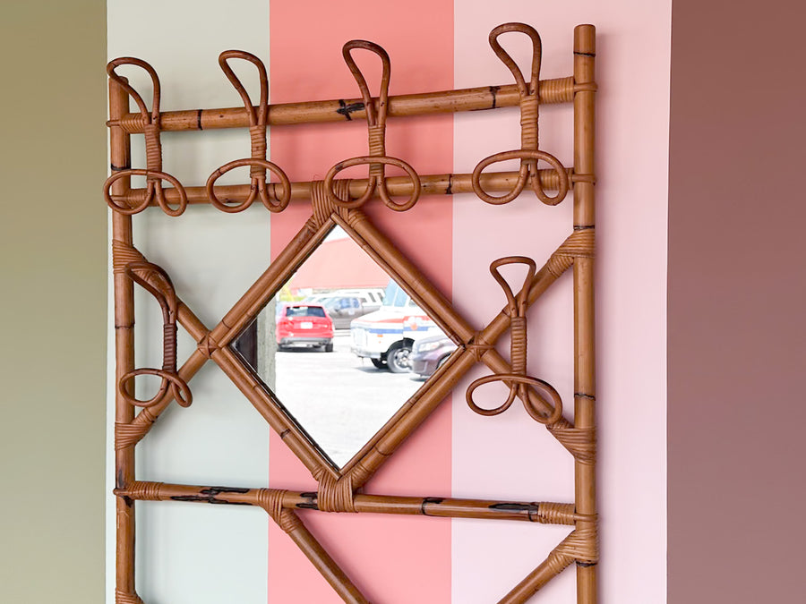 Chippendale Rattan Hall Tree