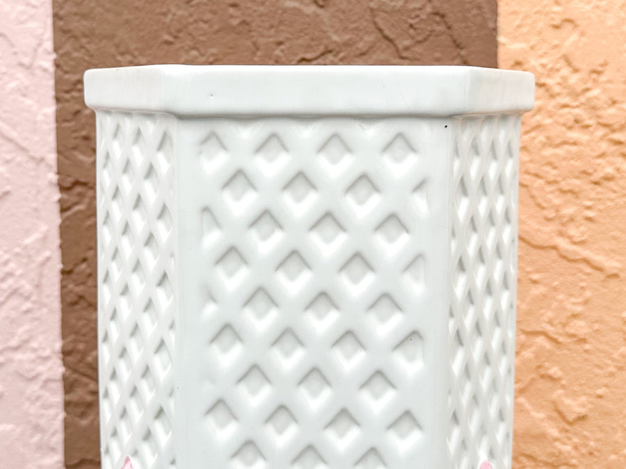 Lattice Love Ceramic Umbrella Stand