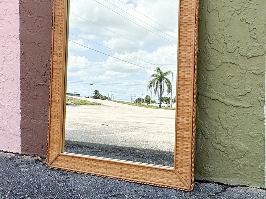 Rattan Lattice Mirror
