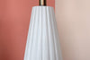 Pair of MCM Fluted White Ceramic Lamps