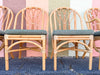 Set of Six Old Florida Rattan Dining Chairs