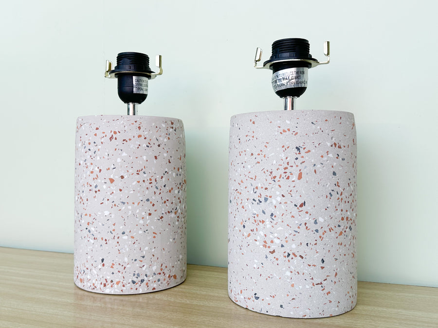 Pair of Cute MCM Terrazzo Lamps