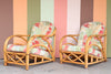 Pair of Old Florida Rattan Lounge Chairs