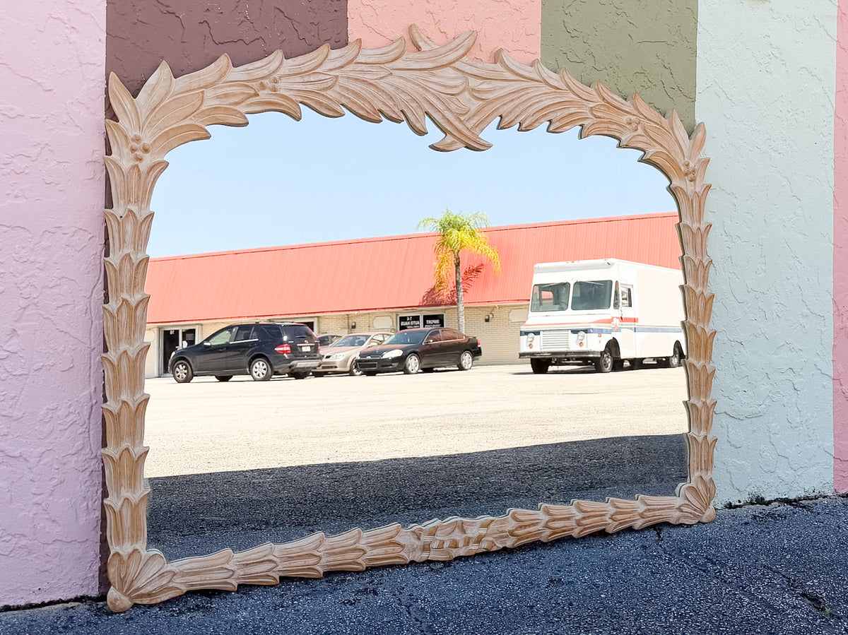 Large Roche Style Leaf and Berry Mirror